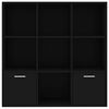vidaXL Книжкова шафа Чорний 98x30x98 см ДСП