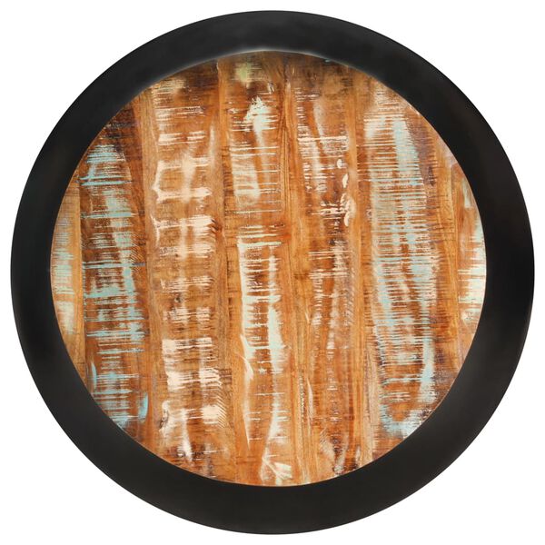 vidaXL Журнальний столик Чорний 68x68x30 см Масив відновленої деревини