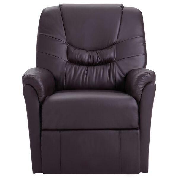 248978 vidaXL Reclining Chair Brown Faux Leather