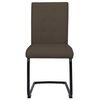 vidaXL Консольні обідні стільці 2 шт Коричневий Тканина