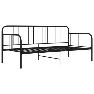 vidaXL Каркас дивана-ліжка Чорний 90х200 см Метал