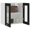 802522 vidaXL Hanging Glass Cabinet Black 60x31x60 cm Chipboard