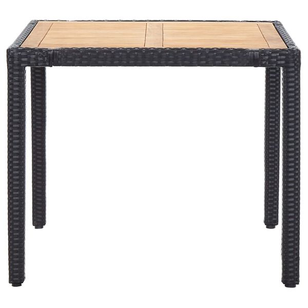 vidaXL Садовий Обідній Комплект 5 Од. з Подушками Чорний Поліротанг