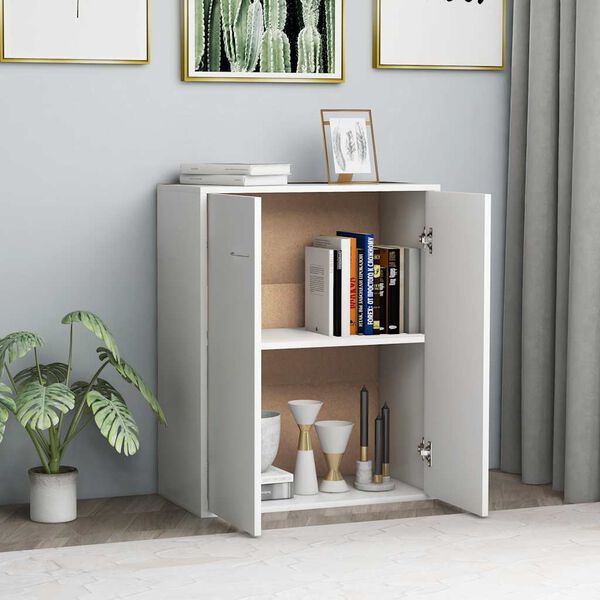 800729 vidaXL Sideboard White 60x30x75 cm Chipboard