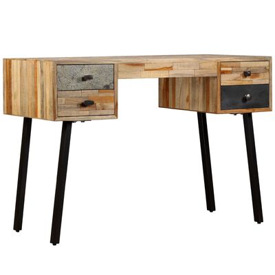 vidaXL Письмовий стіл 110х50х76 см Масив відновленої тикової деревини