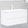 804755 vidaXL Sink Cabinet White 90x38,5x45 cm Chipboard