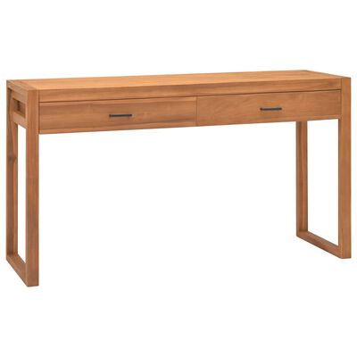 vidaXL Письмовий стіл 2 шухляди 140x40x75 см Відновлена тикова деревина