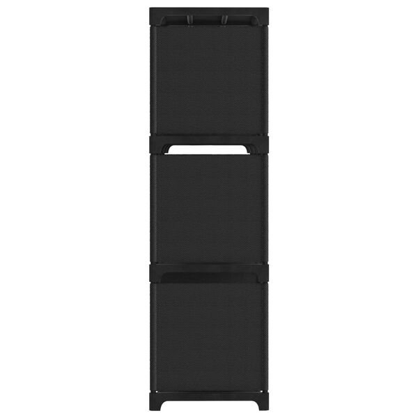 322610 vidaXL 9-Cube Display Shelf Black 103x30x107,5 cm Fabric