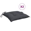 vidaXL Подушки для стільців 2 шт Антрацит 50x50x7 см Тканина
