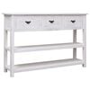 vidaXL Сервант Білий Антик 115x30x76 см Дерево