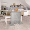 800247 vidaXL Dining Table Concrete Grey 110x60x75 cm Chipboard