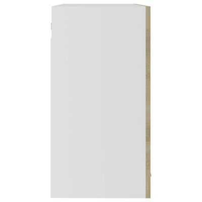 802532 vidaXL Hanging Glass Cabinet Sonoma Oak 80x31x60 cm Chipboard