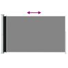 vidaXL Бічний Висувний Тент для Дворика Чорний 180x300 см
