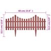 vidaXL Розмежовувач для Газону 17 шт Коричневий 10 м