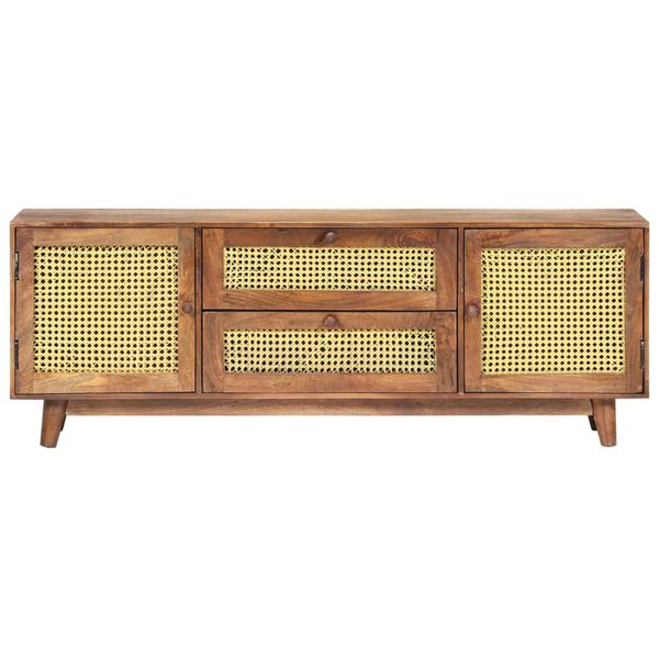 vidaXL Тумба під Телевізор 124x29x45 см Масив Дерева Манго