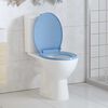 145823 vidaXL Soft-Close Toilet Seat Quick Release Blue Oval
