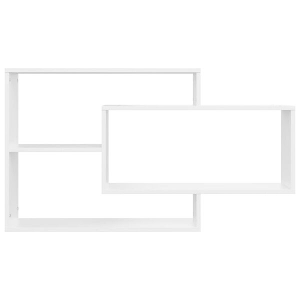 vidaXL Настінні полиці Білий 104х20х58,5 см ДСП