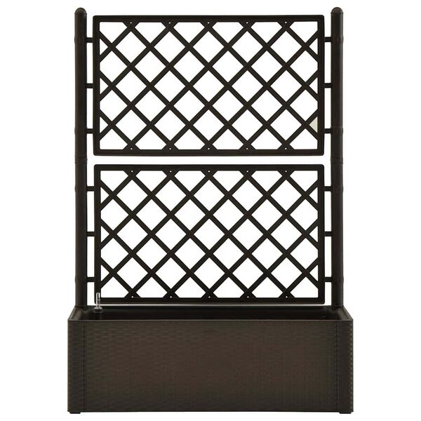 vidaXL Садова Піднесена Клумба з Трельяжем і Системою Поливу Мокко