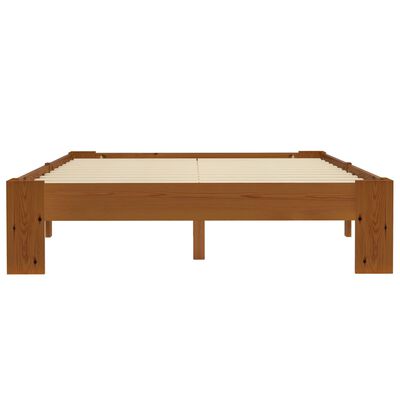 283288 vidaXL Bed Frame Light Brown Solid Pine Wood 120x200 cm