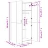 vidaXL Шафа для одягу Сірий бетон 80x52x180 см ДСП