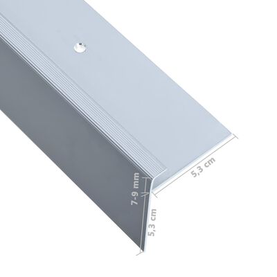 vidaXL F-Подібні Накладки на Сходи 15 шт Сріблястий 134 см Алюміній