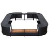 310063 vidaXL Square Spa Surround Black 268x268x55 cm Poly Rattan
