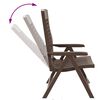 vidaXL Садові Стільці з Відкидною Спинкою 2 шт Мокко Пластик