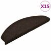 vidaXL Самоклеючі Сходові Килимки 15 шт Темно-Коричневий 65x21x4 см
