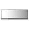 804597 vidaXL Bathroom Mirror High Gloss Grey 100x10,5x37 cm Chipboard