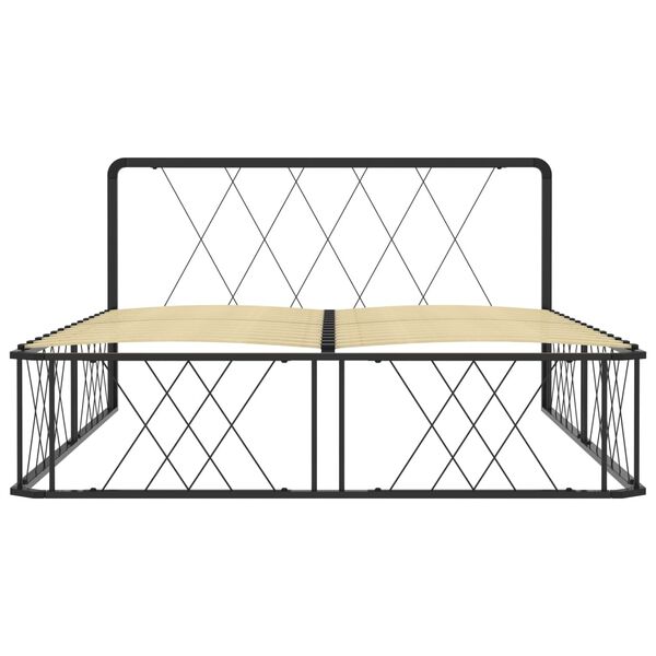 vidaXL Каркас Ліжка Чорний 140x200 см Метал