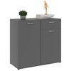 801834 vidaXL Sideboard Grey 80x36x75 cm Chipboard