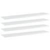 vidaXL Книжкові Полиці 4 шт Глянцевий Білий 100x20x1,5 см ДСП