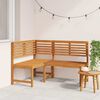 vidaXL Садова кутова лавка 140 см Масив акації