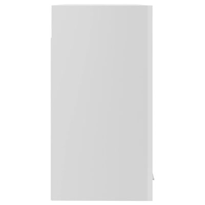 vidaXL Навісна шафа зі склом Глянцевий білий 60x31x60 см ДСП