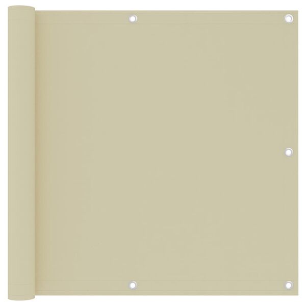 vidaXL Балконна Ширма Кремовий 90x500 см Тканина Оксфорд