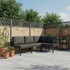 vidaXL Комплект Садових Меблів 4 Од. з Подушками Антрацит Алюміній