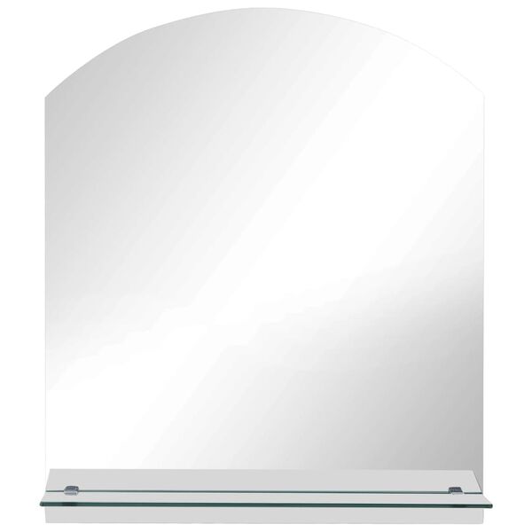 vidaXL Настінне дзеркало з поличкою 30x50 см Загартоване скло