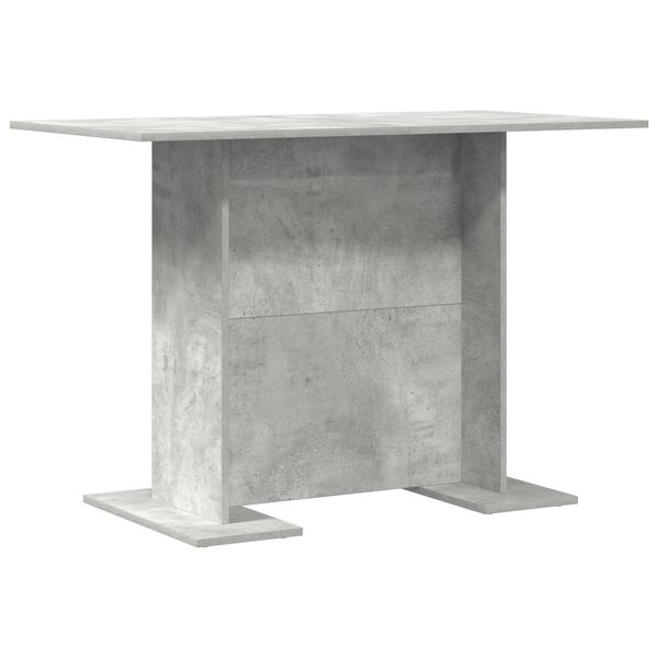 800247 vidaXL Dining Table Concrete Grey 110x60x75 cm Chipboard