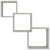800274 vidaXL Cube Wall Shelves Concrete Grey 84,5x15x27 cm Chipboard