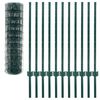 142815 vidaXL Euro Fence Steel 20x1 m Green