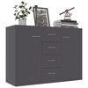 800686 vidaXL Sideboard Grey 88x30x65 cm Chipboard