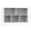 800162 vidaXL Book Cabinet/Sideboard White 50x25x80 cm Chipboard