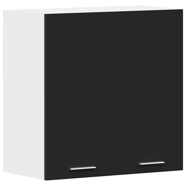 vidaXL Навісна шафа Чорний 60x31x60 см ДСП