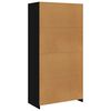 800226 vidaXL Wardrobe Black 100x50x200 cm Chipboard