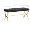 vidaXL Лавка Чорний 99 см Оксамитова Тканина і Нержавіюча Сталь