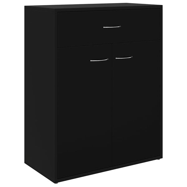 800712 vidaXL Sideboard Black 60x30x75 cm Chipboard