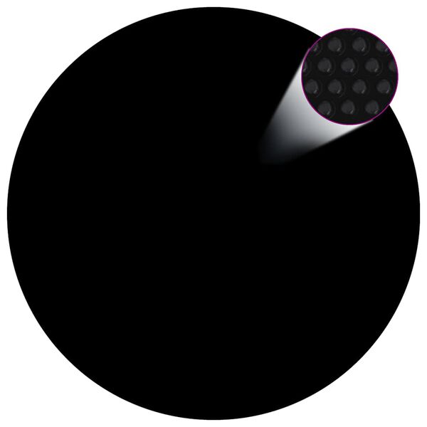 vidaXL Сонячна Плівка для Басейну Плаваюча Чорний і Синій 455 см ПЕ