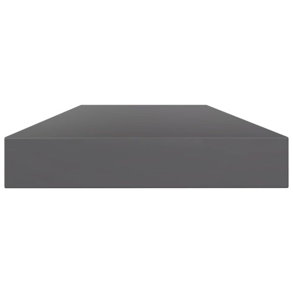 vidaXL Книжкові Полиці 8 шт Глянцевий Сірий 80x10x1,5 см ДСП