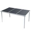 vidaXL Садовий стіл Чорний 150x90x74 см Сталь