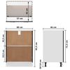 vidaXL Нижня шафа Чорний 60x46x81,5 см ДСП